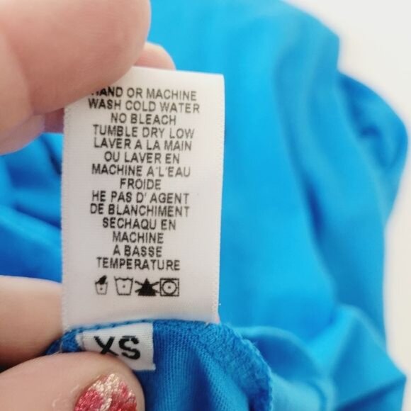 Wildfox‎ Ocean Blue Signant Seal Laurel Wreath Print Lightweight Top - Picture 7 of 8